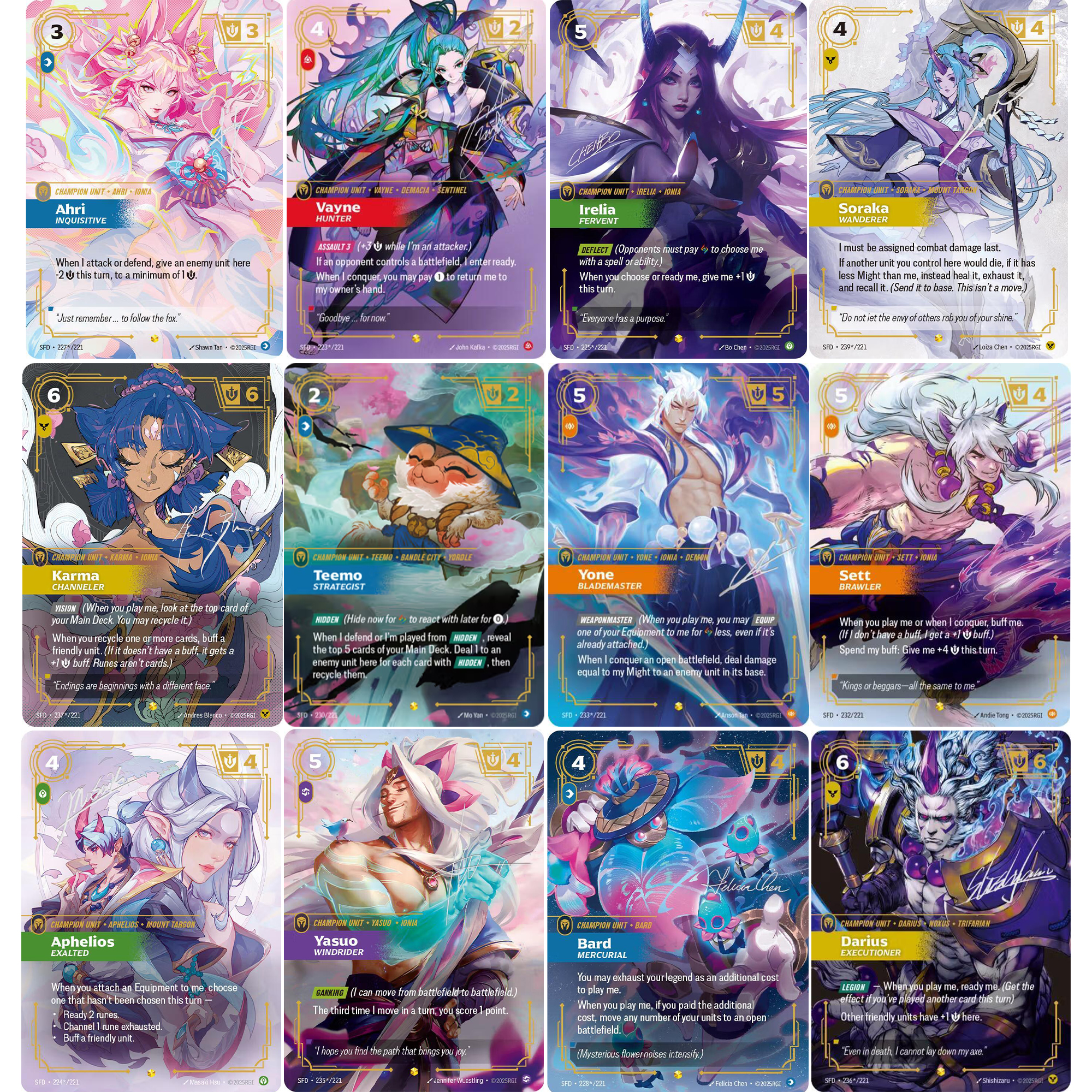 Board Game Card - Spiritforged Signature Series SPF Ahri Irelia
