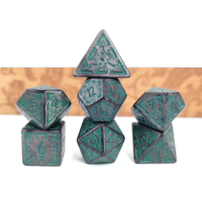 Dice Set Polyhedral - 7pcs/set DND Polyhedral Dice Suit Fluorescence