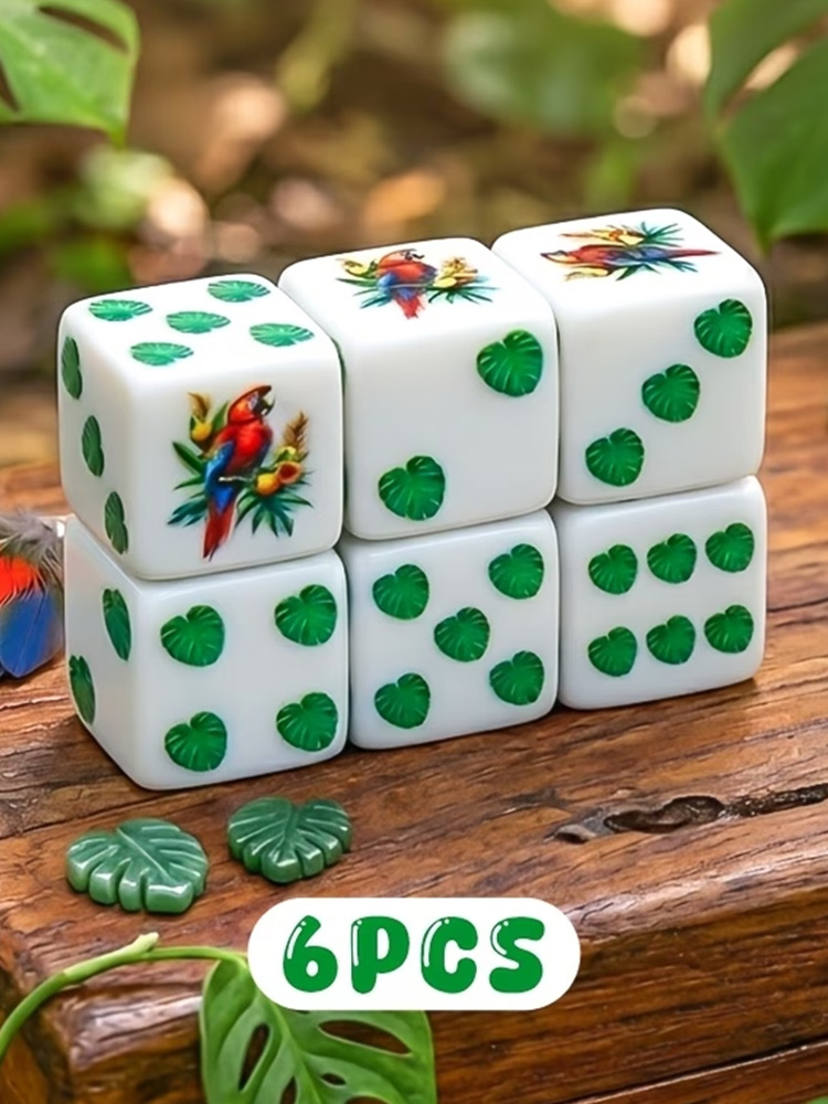Board Game Dnd - CANDYPIXEL 6PcsParrot D6 Dice Set, suitable