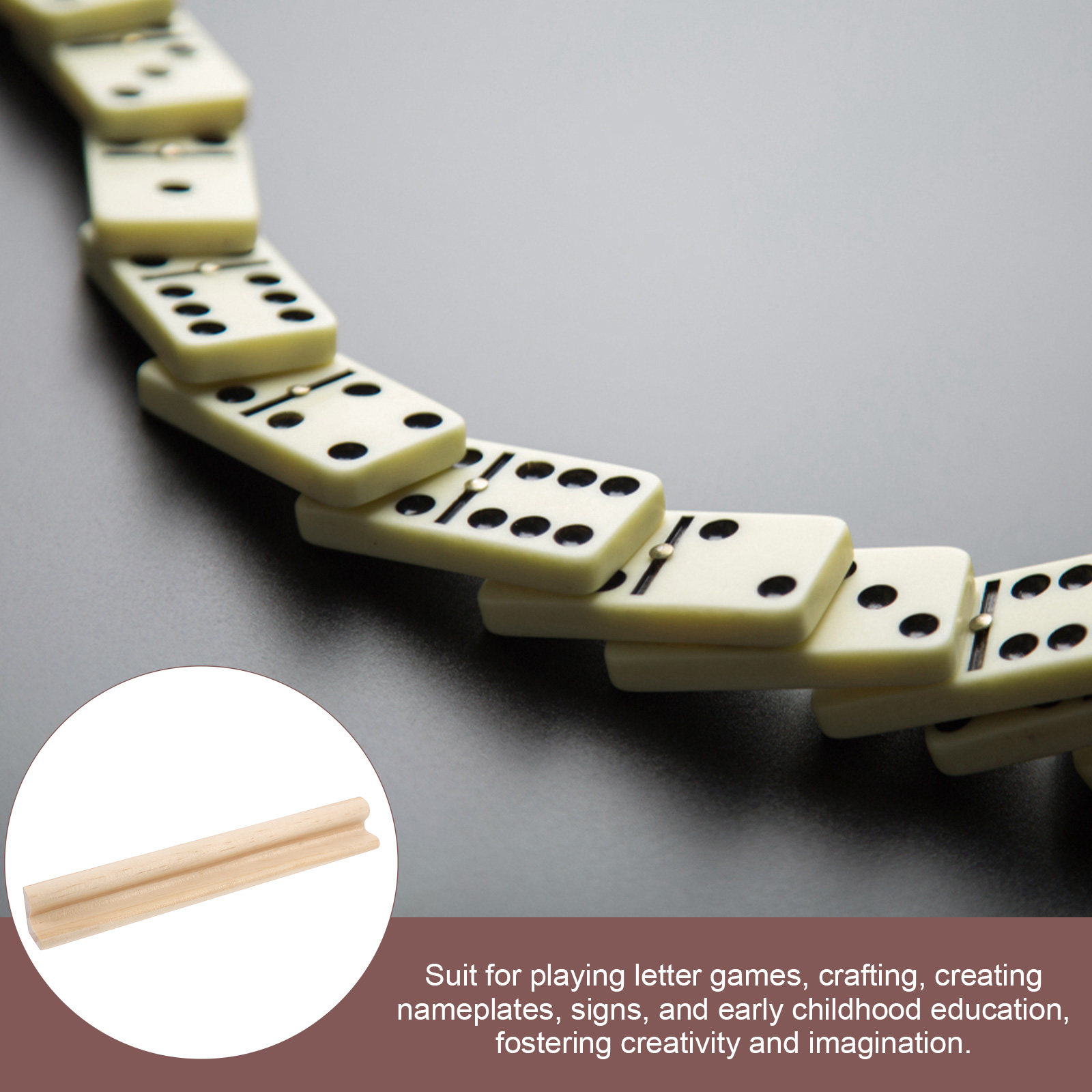 6Pcs Wooden Letter Base Domino – Board Game Card recenzja i cena