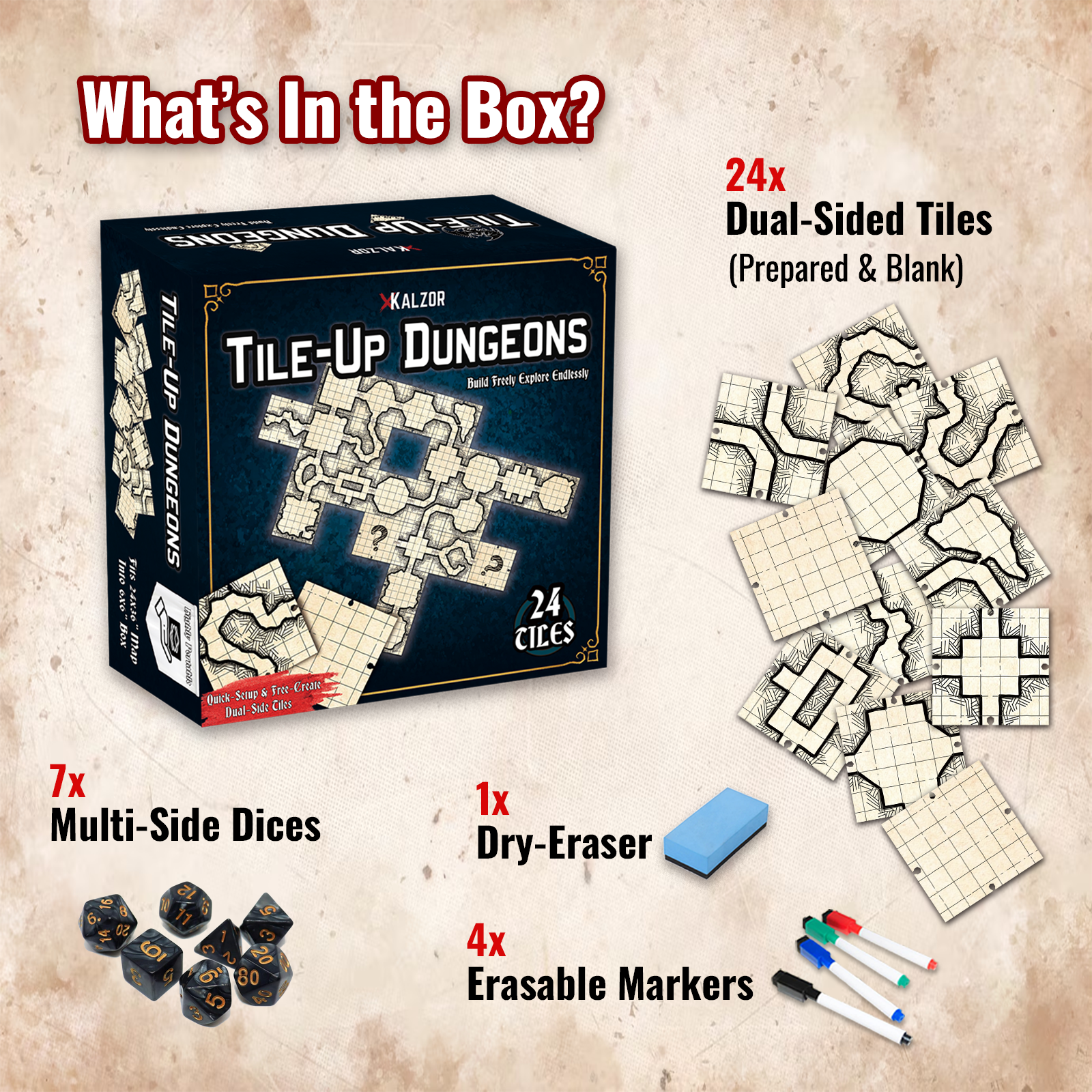 Tile Up Dungeons | Unique Desi – Board Game Dnd recenzja i cena