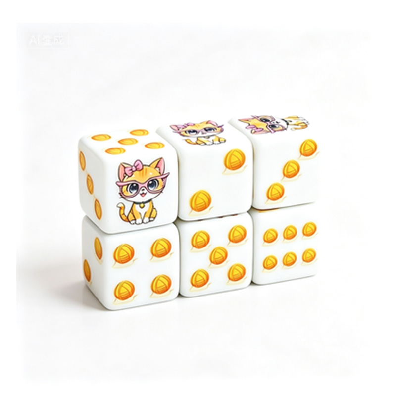 CANDYPIXEL 6PcsCat D6 Dice Set – Board Game Dnd recenzja i cena