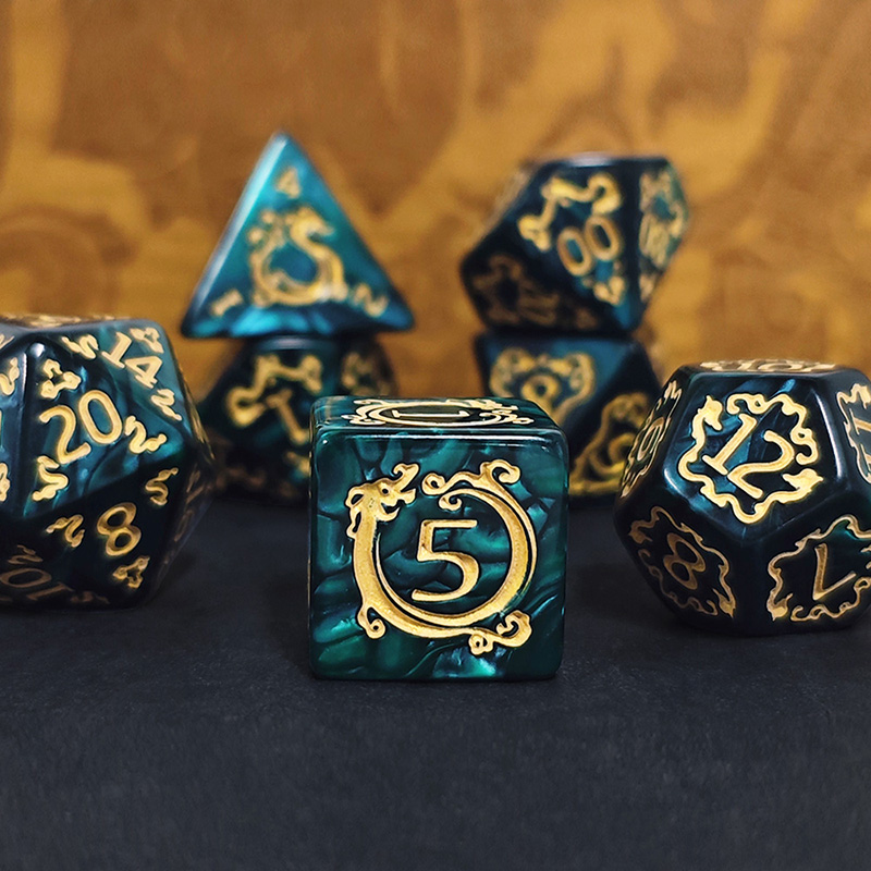 7Pcs Set DND Dice Dragon Patte – Dice Set Polyhedral recenzja i cena