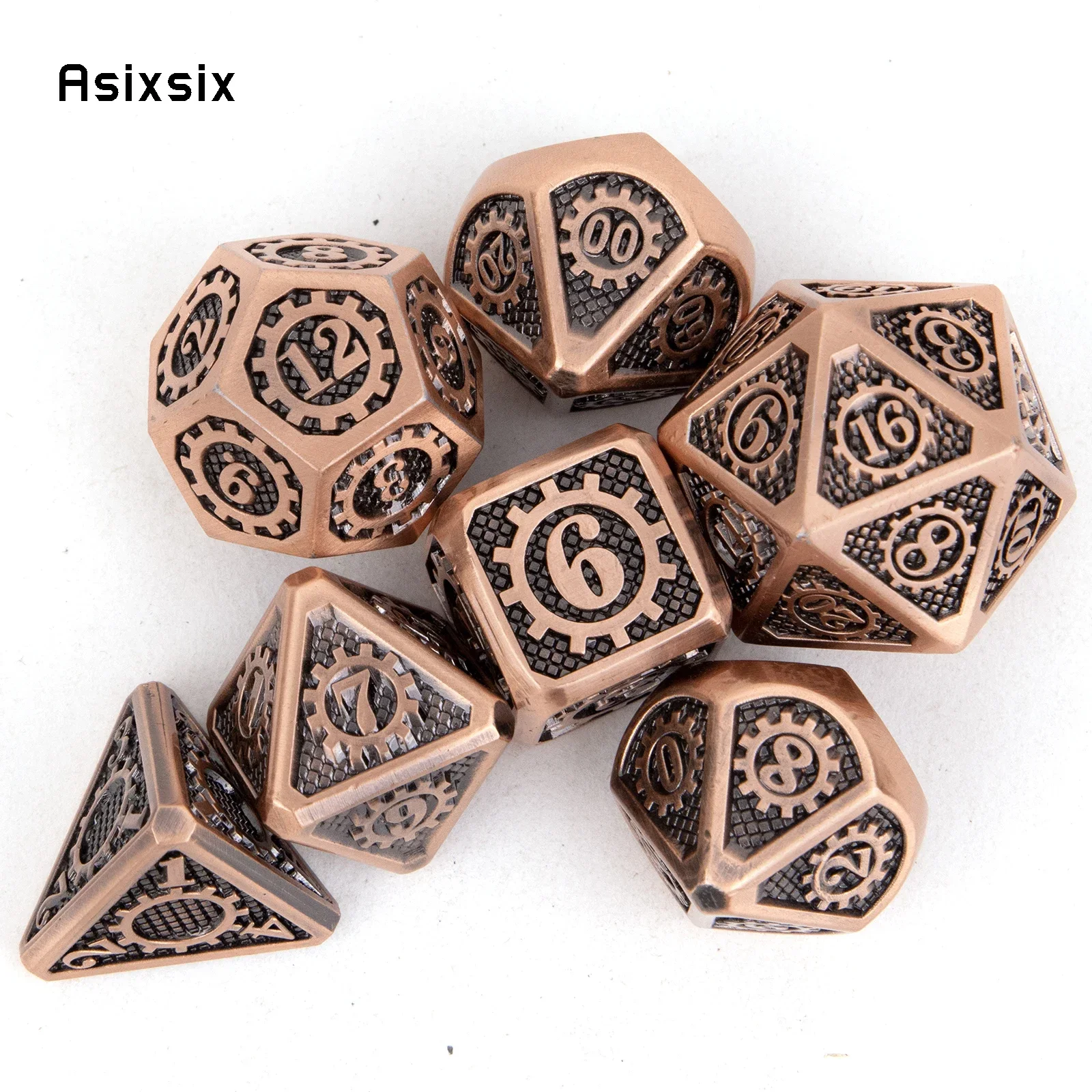 7 Pcs Yellow Black Gear Wheel  – Dice Set Polyhedral recenzja i cena