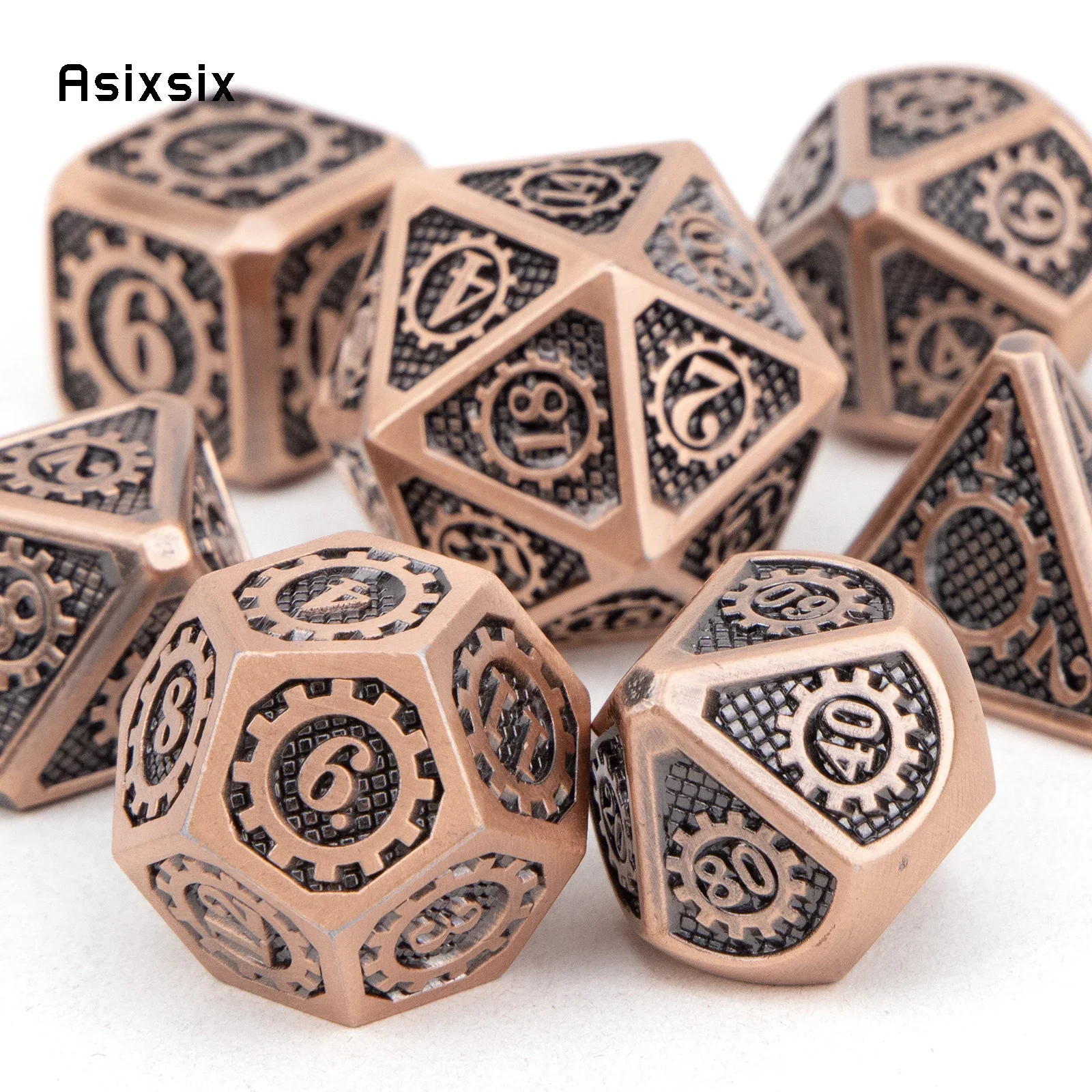 7 Pcs Yellow Black Gear Wheel  – Dice Set Polyhedral recenzja i cena
