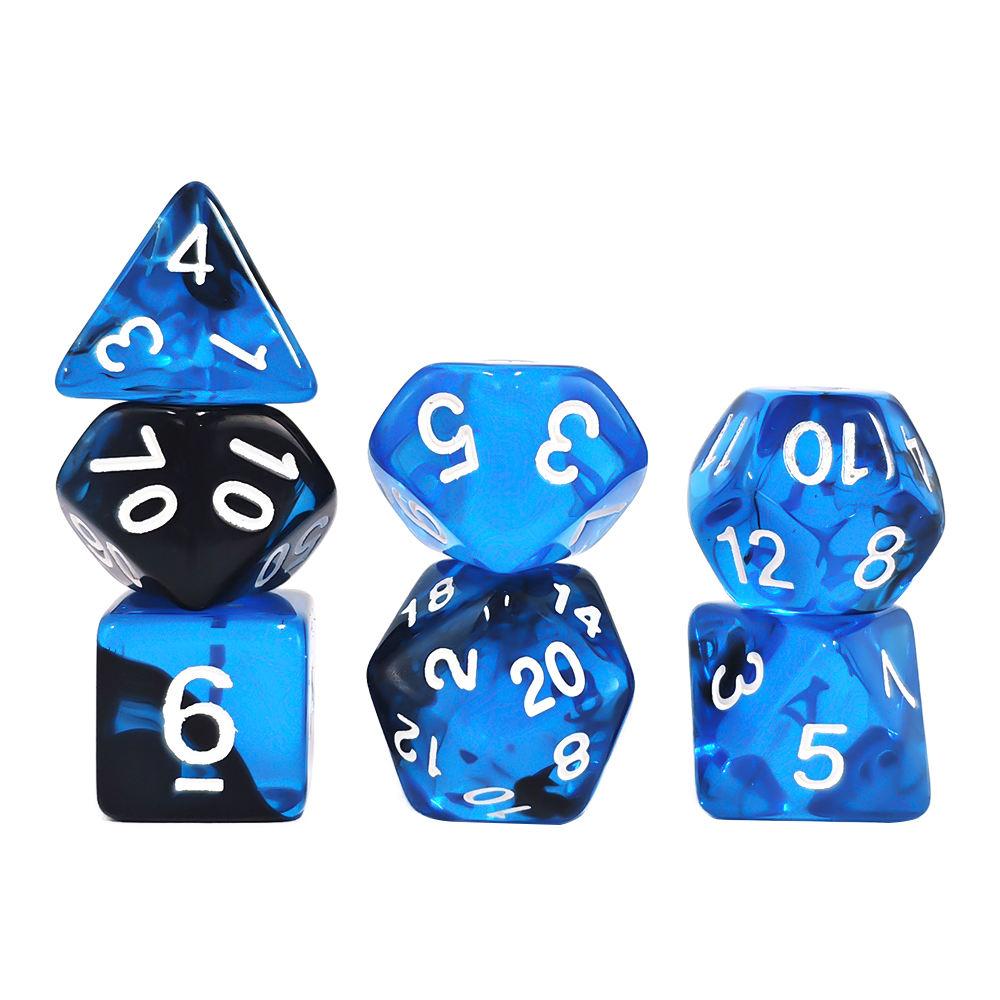 7Pcs/set Blue Blend Transparen – Board Game Dnd recenzja i cena