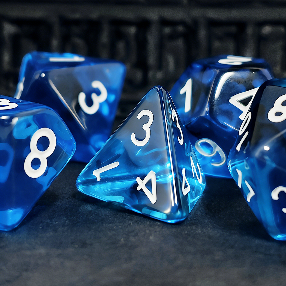 7Pcs/set Blue Blend Transparen – Board Game Dnd recenzja i cena