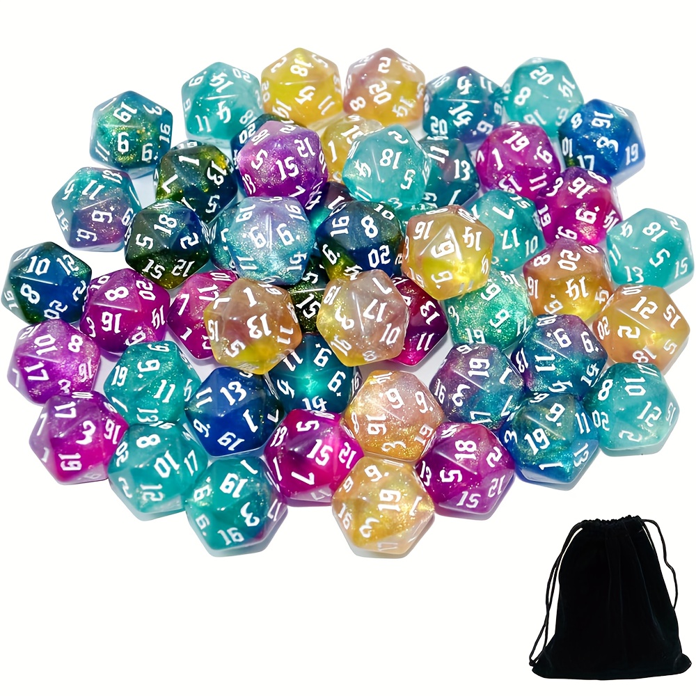 D20 Dice Set Two tone glitter/ – Dice Set Polyhedral recenzja i cena