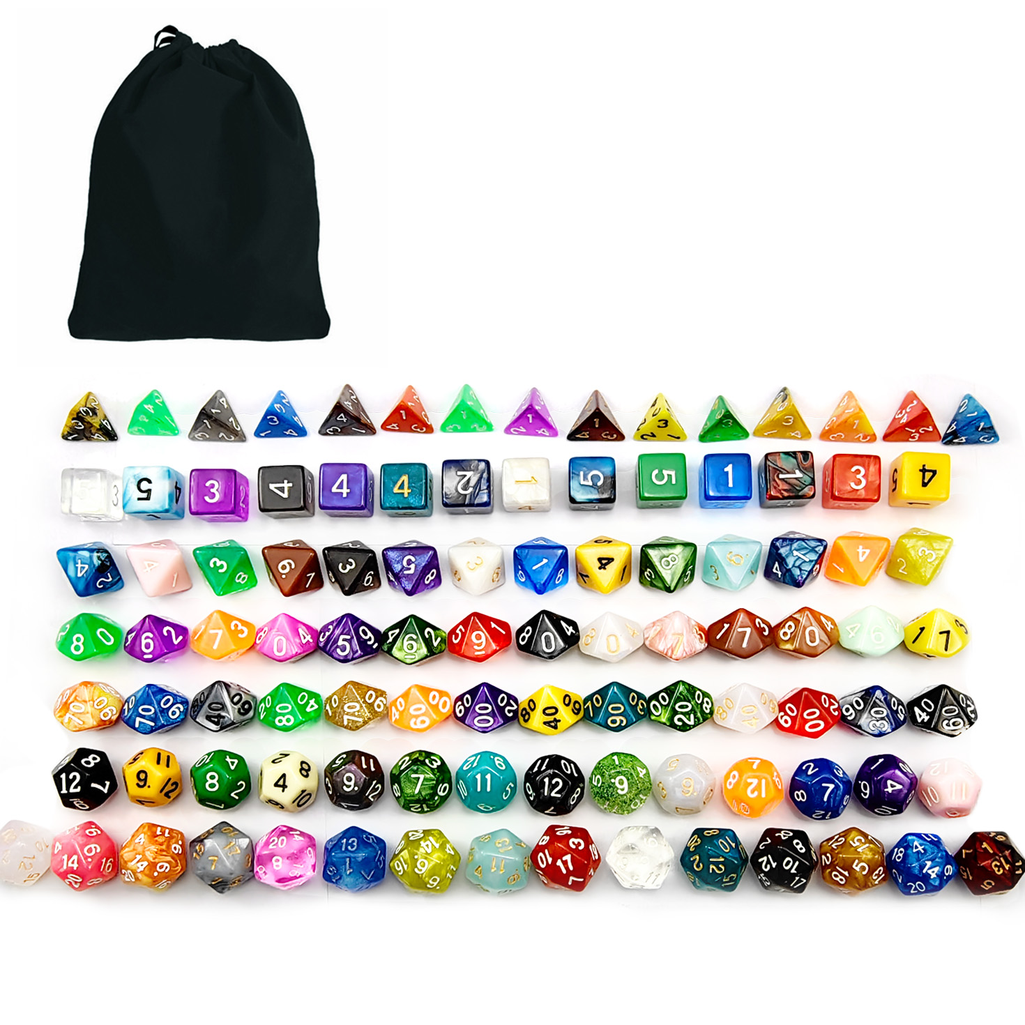 Bescon 100pcs Big Set of Rando – Dice Set Polyhedral recenzja i cena