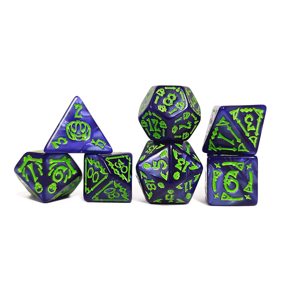 Cthulhu Dark Blue & Neon Green – Dice Set Polyhedral recenzja i cena