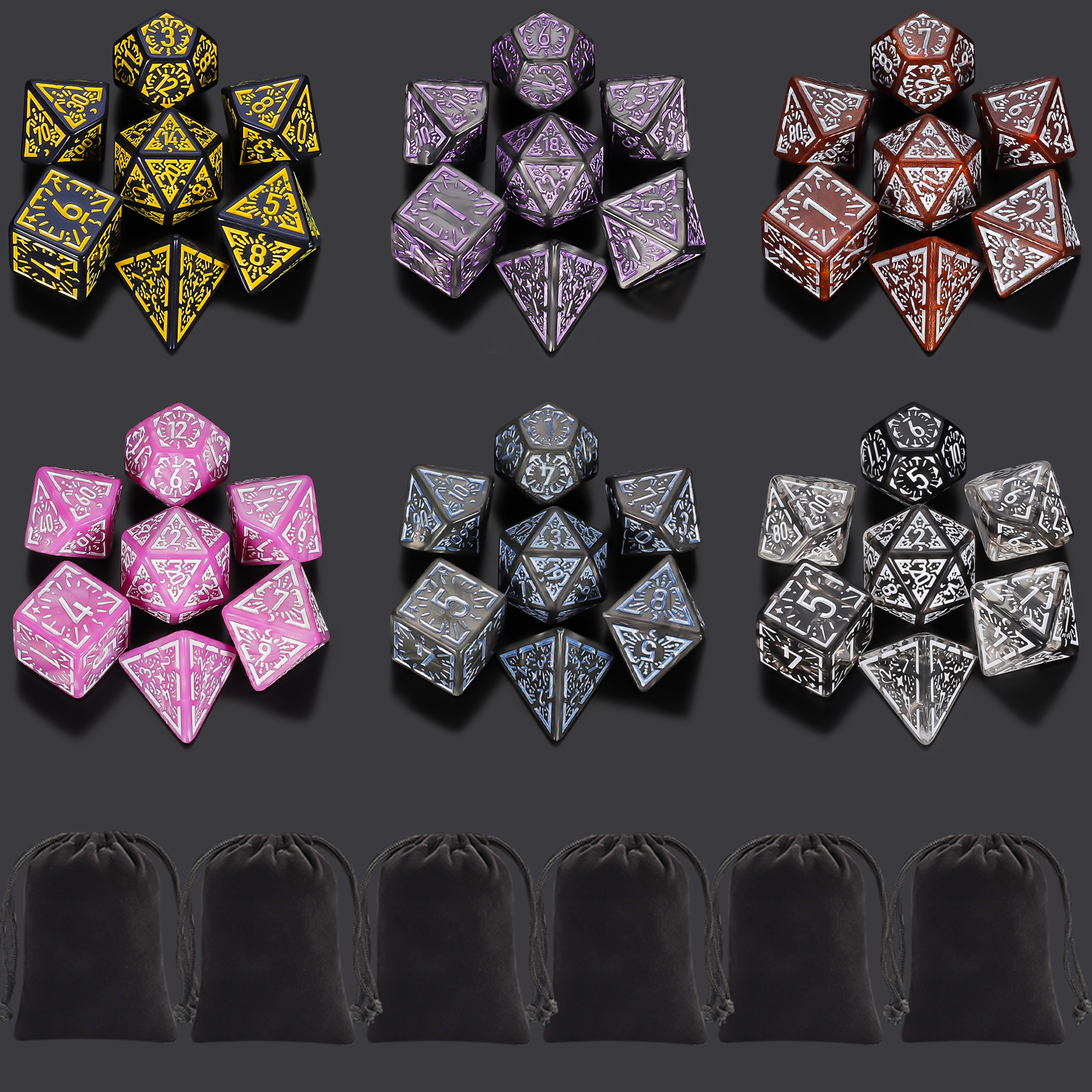 DND Dice Set -7pc carved patte – Dice Set Polyhedral recenzja i cena