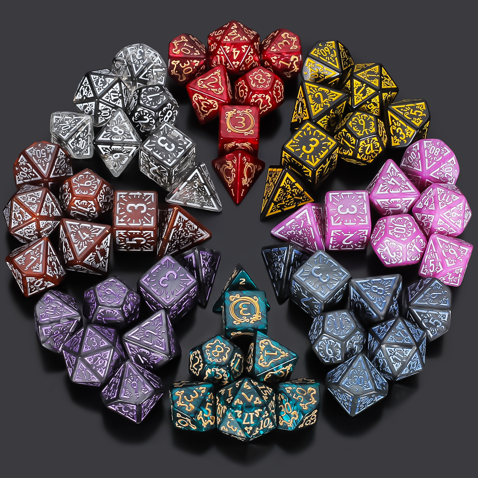DND Dice Set -7pc carved patte – Dice Set Polyhedral recenzja i cena