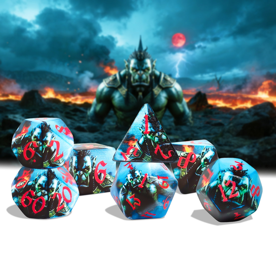 Orc Warrior Polyhedral 7-Piece – Dice Set Polyhedral recenzja i cena