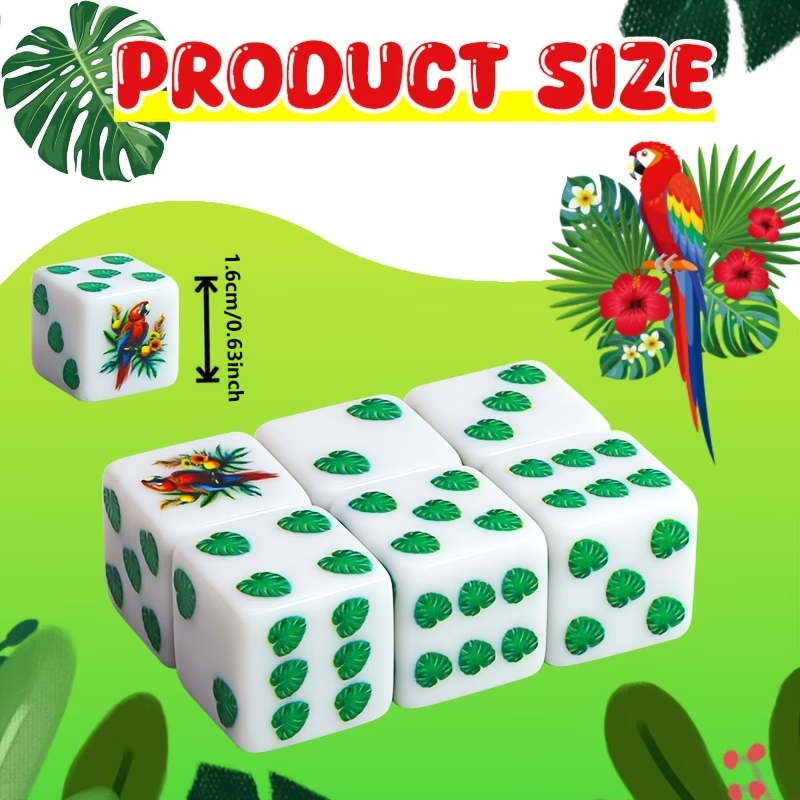 CANDYPIXEL 6PcsParrot D6 Dice  – Board Game Dnd recenzja i cena