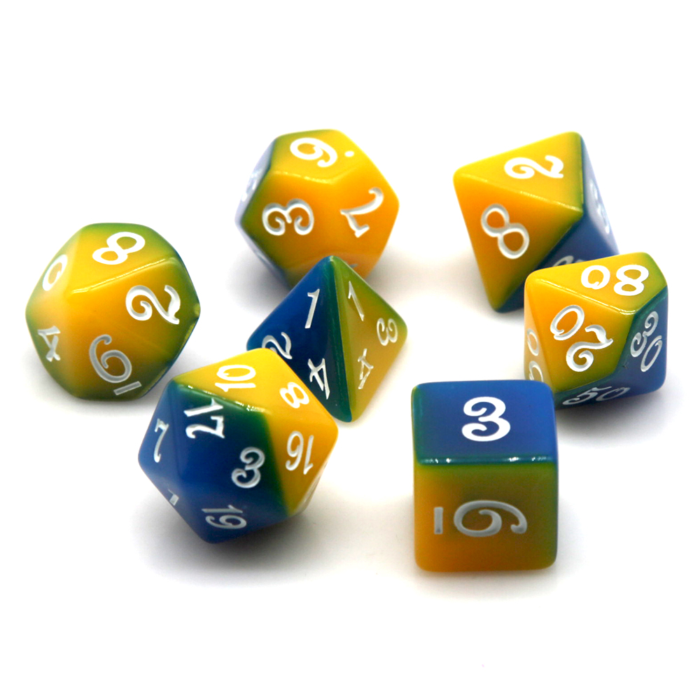 Blue & Yellow Dual Color Polyh – Dice Set Polyhedral recenzja i cena