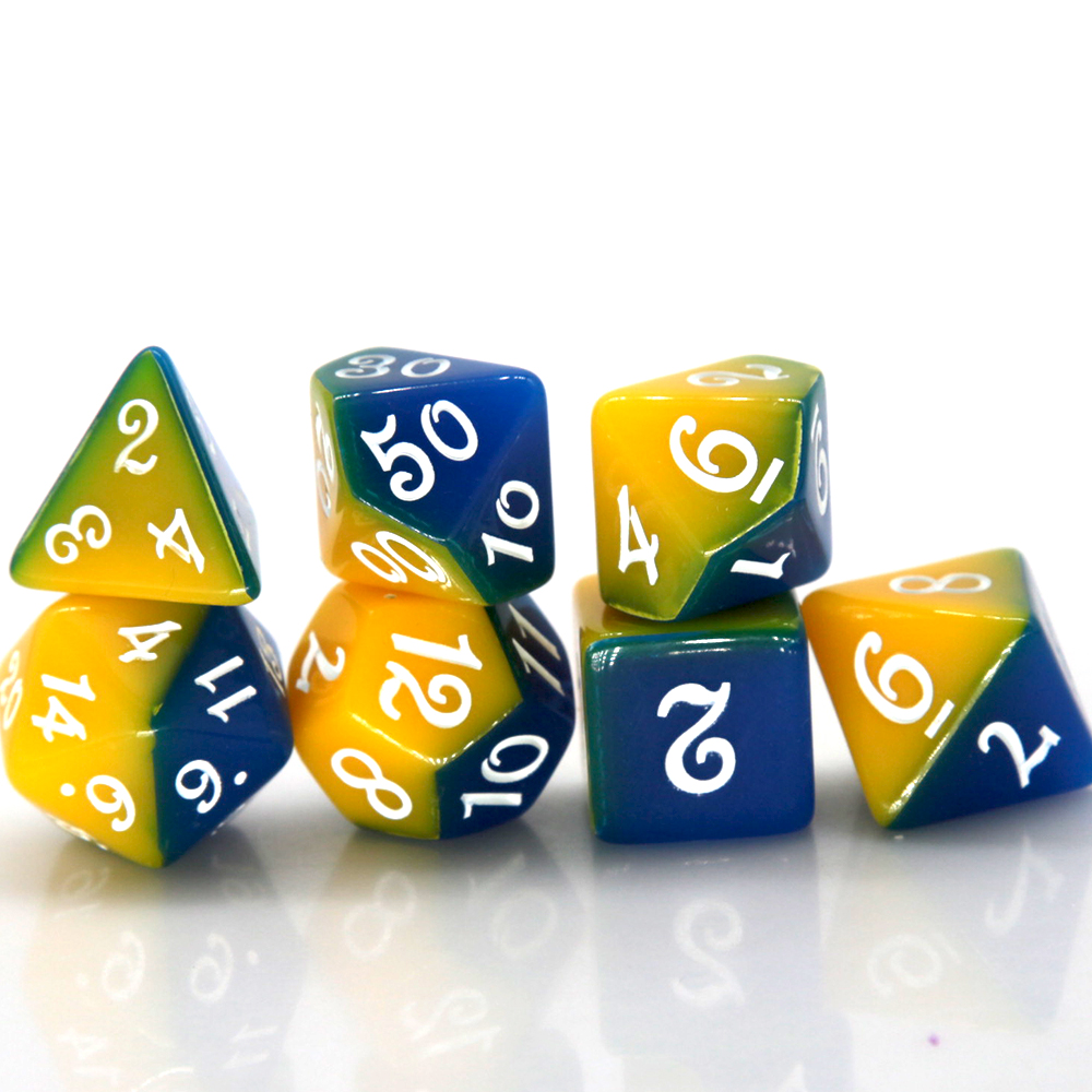 Blue & Yellow Dual Color Polyh – Dice Set Polyhedral recenzja i cena