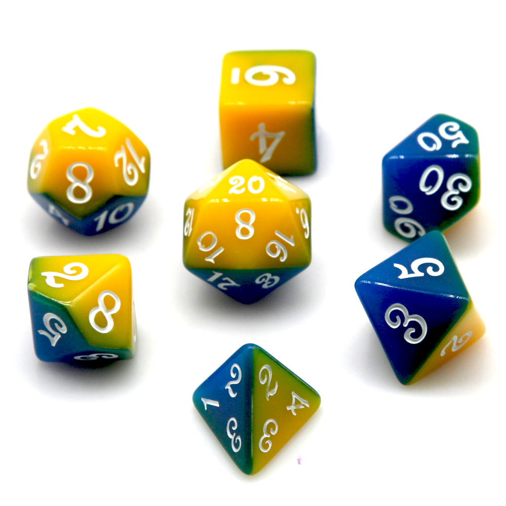 Blue & Yellow Dual Color Polyh – Dice Set Polyhedral recenzja i cena