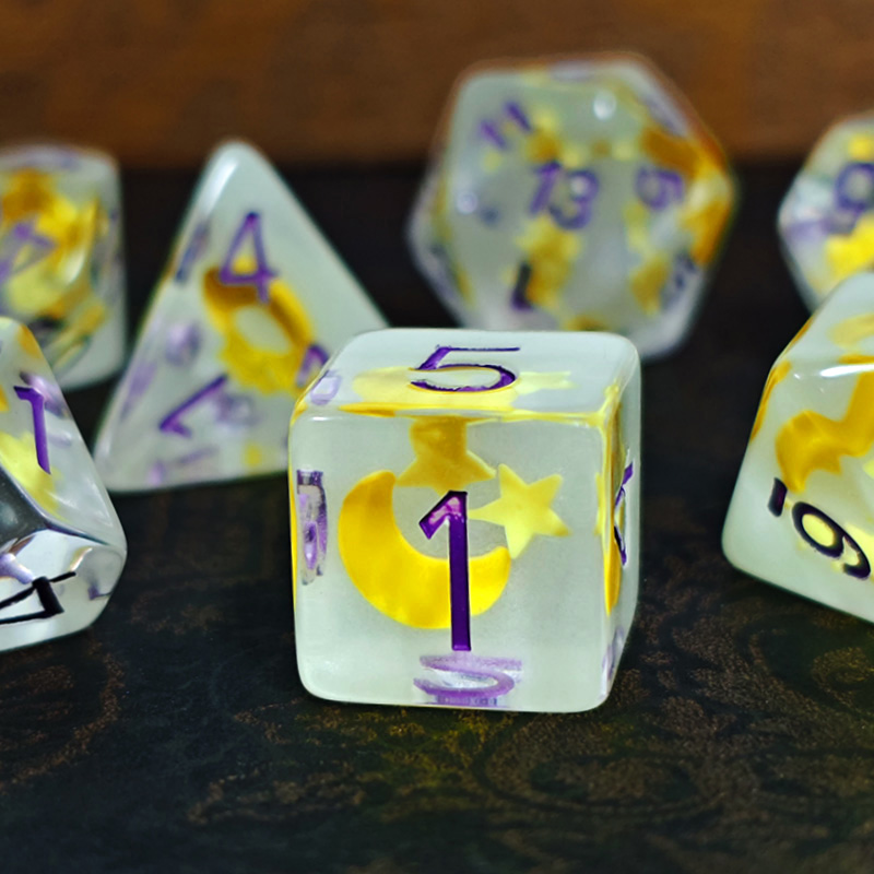 7pcs/set Luminous Polyhedral D – Dice Set Polyhedral recenzja i cena